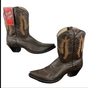🆕 Johnny Ringo Brown Leather Western Cowboy Boots